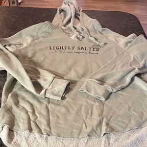 Light Green Hoodie with Graphic Print